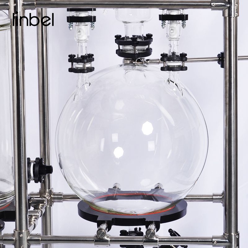 结晶过滤反应釜 实验室50L组合釜 双层玻璃釜体砂芯过滤